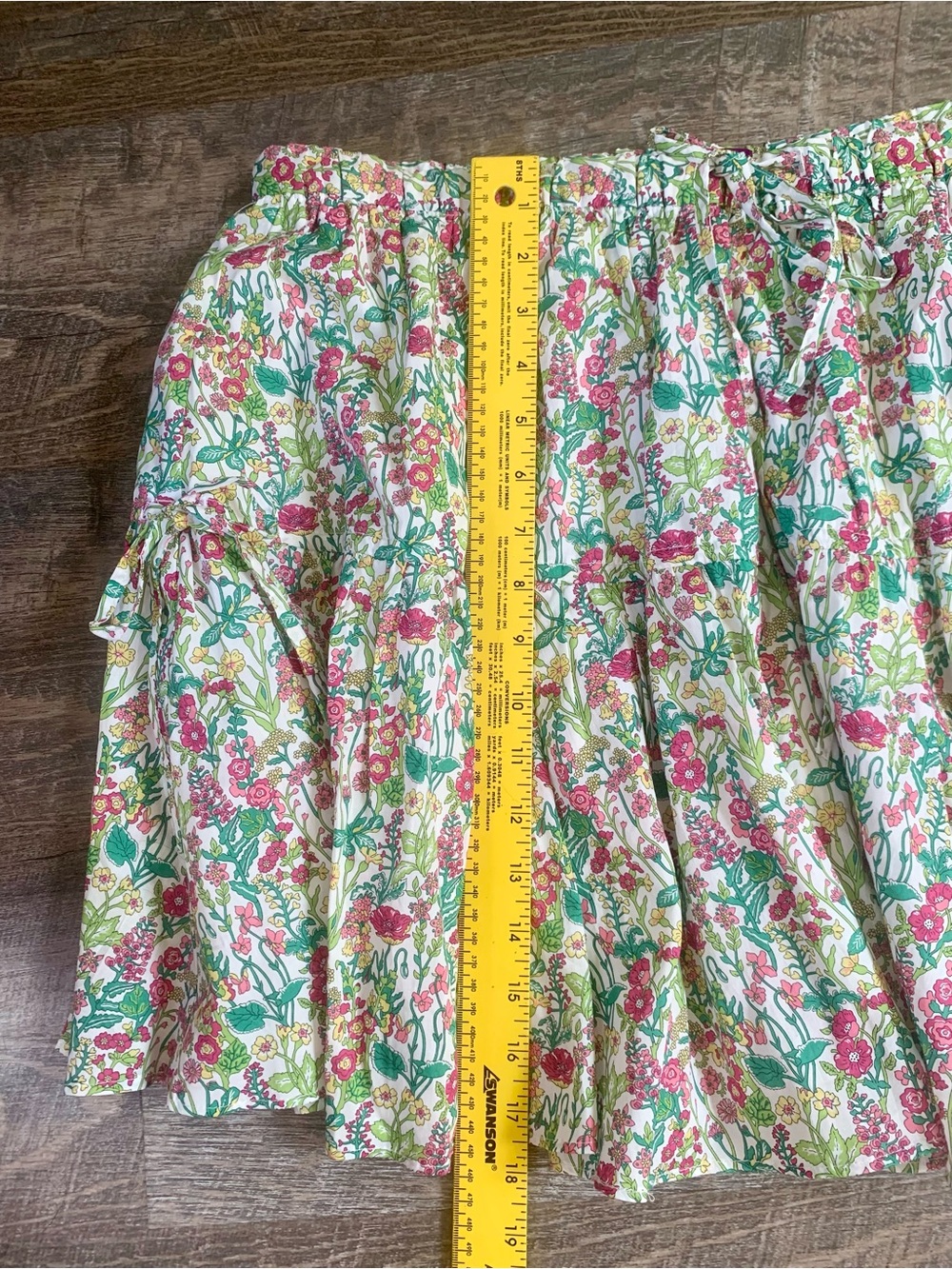 JCrew Liberty Cottagecore Floral Tiered Cotton Blend Skirt - Pink & Green - Picture 4 of 7